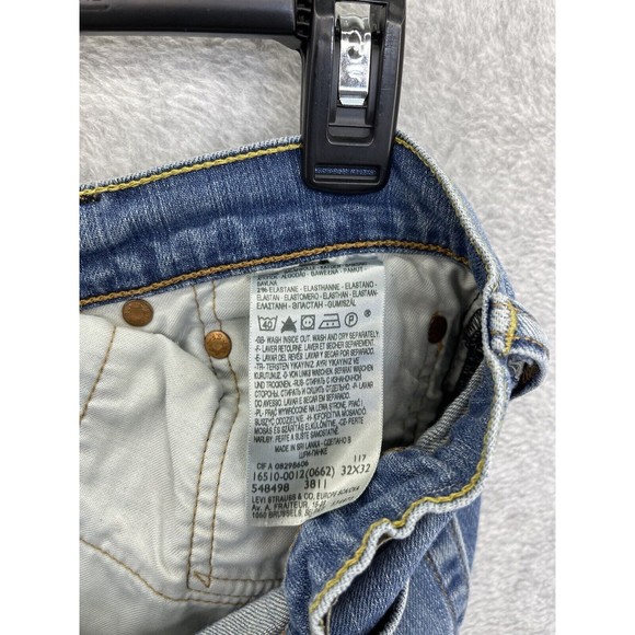 Levi's Men's Medium Wash Blue Denim Jeans Size 32x32 Tapered - Picture 7 of 12